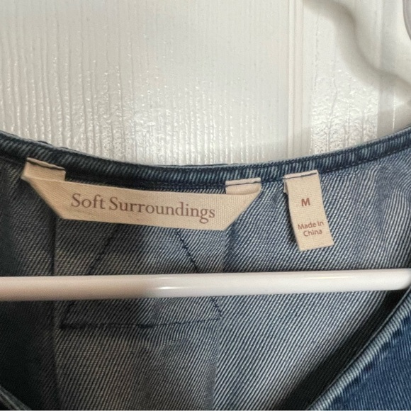 Soft Surroundings Denim Chambray Pullover Top M - Picture 6 of 7